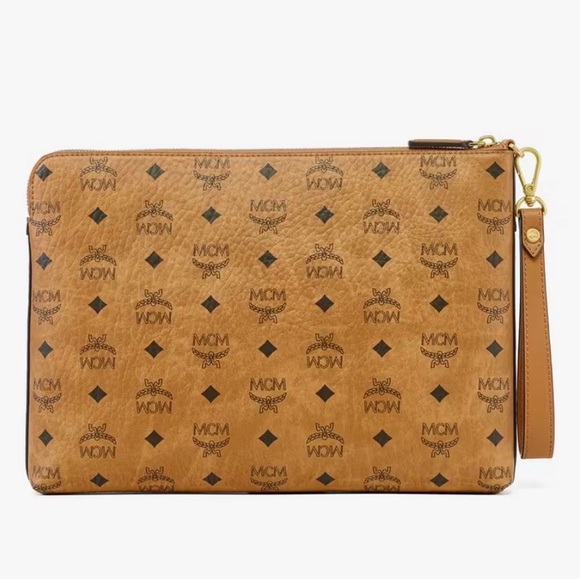 MCM Diamond Wristlet Pouch In Visetos Brand New With Tags! - Picture 8 of 11